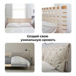 Кровать двуспальная 180х200 Тарва из массива сосны с основанием, белая