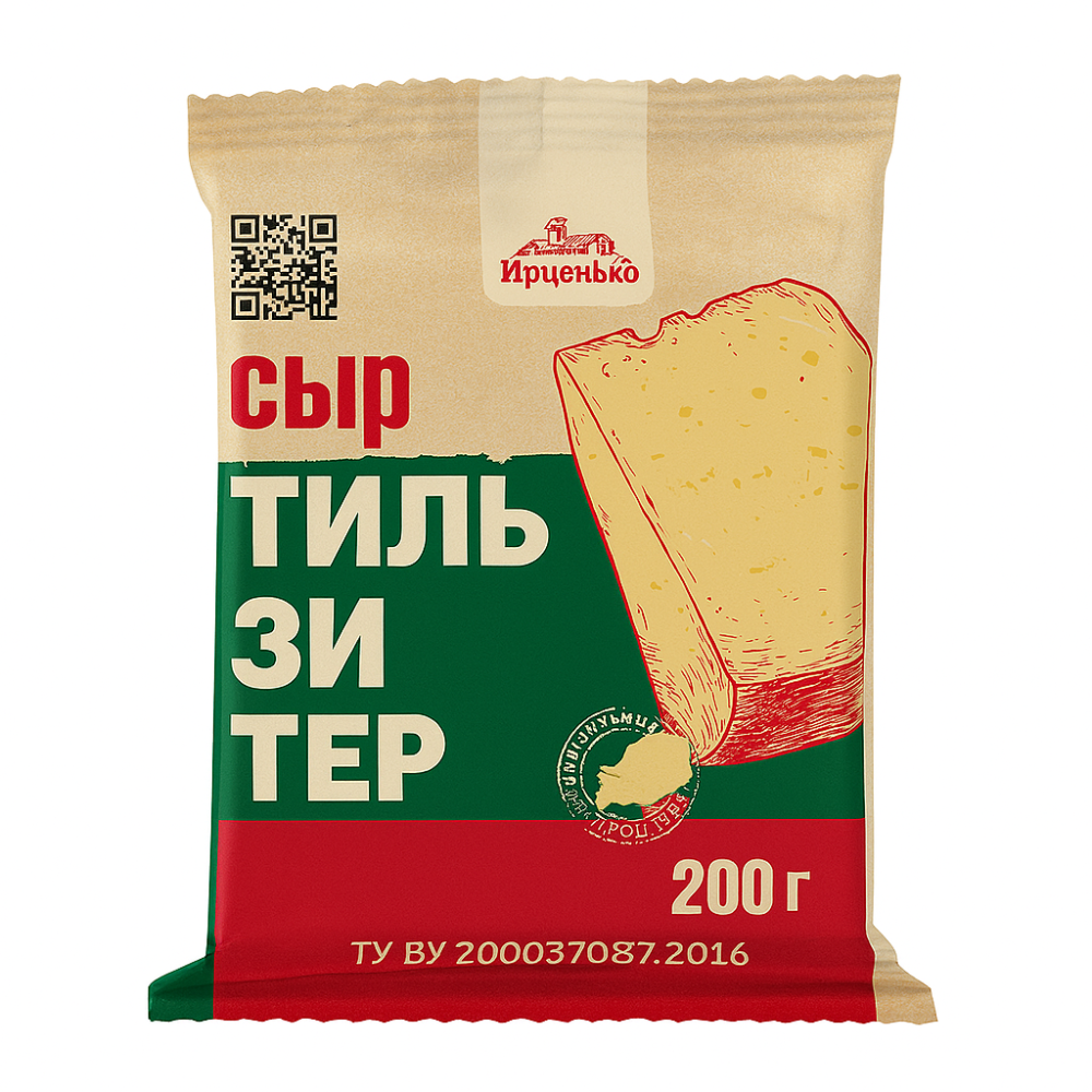 Сыр Тильзитер Щедрые пружаны 45% 200 гр