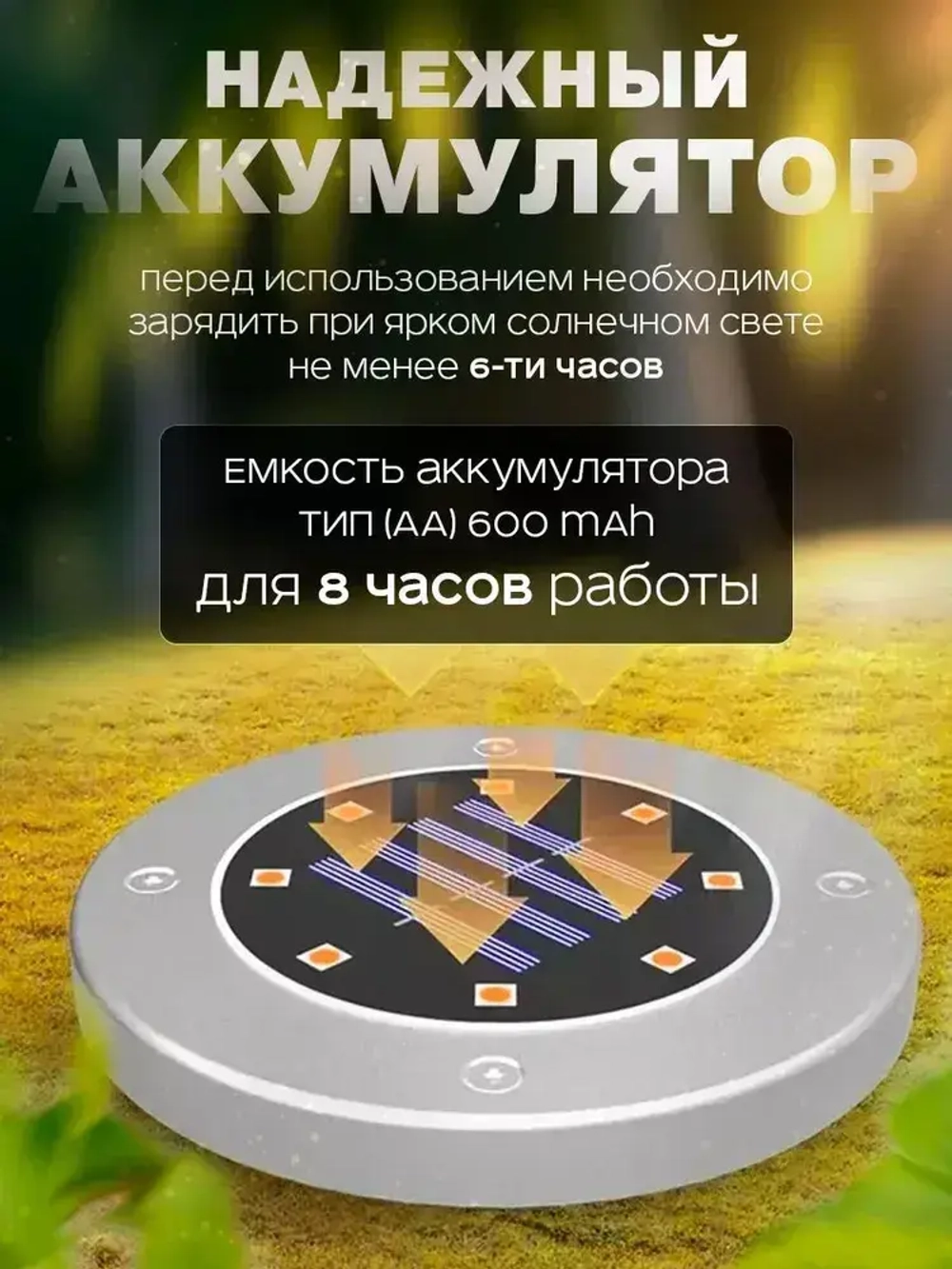 Светильник уличный на солнечной батарее Комплект 4 штуки