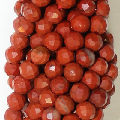 Яшма красная ювелирная огранка 4мм