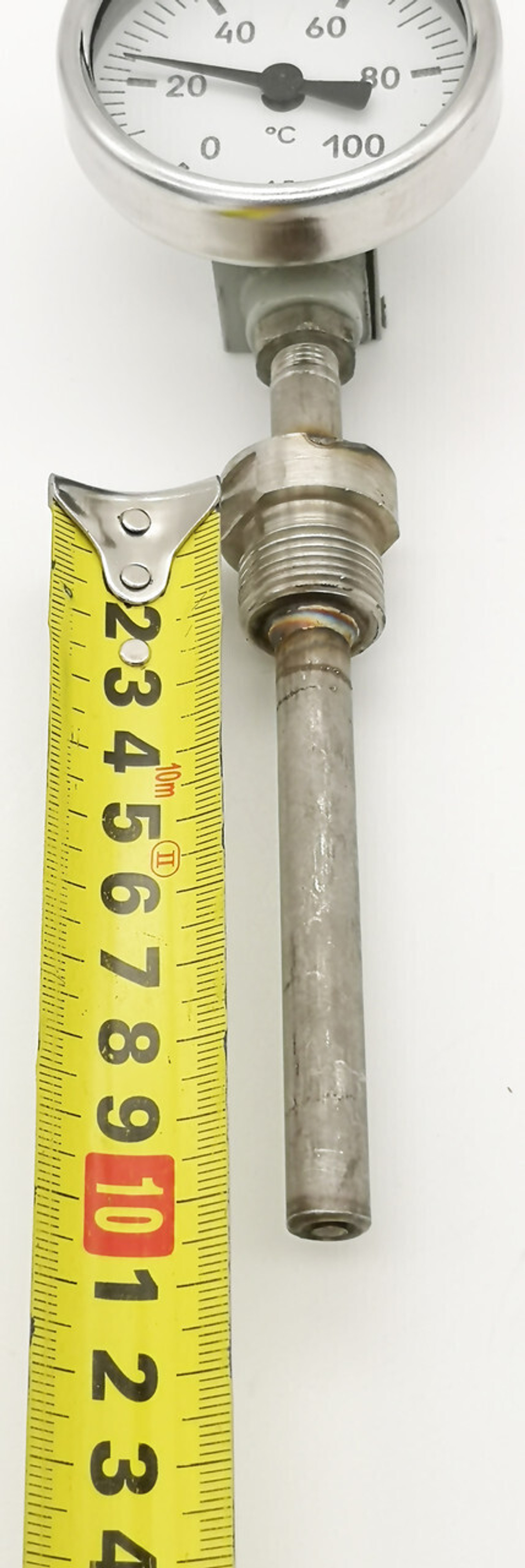Термометр  биметаллический ТБ-1Р (0+100) 80мм, G1/2, 1.5, радиальный, показывающий