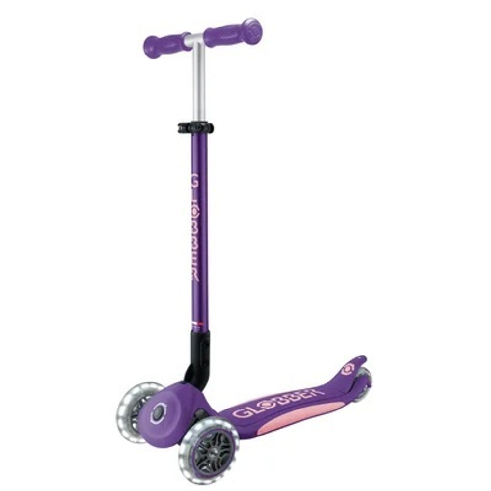 Самокат Globber Primo Foldable Plus Lights V2 фиолетовый