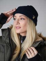 Шапка короткая синяя Город Горький олень желтый