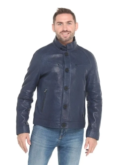 Мужская кожаная куртка / натуральная кожа ягненка / Турция