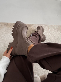 Ботинки из натуральной замши