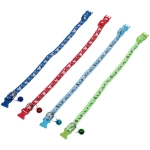 Ошейник с колокольчиком 1*19-32см «Zoo City-Котик» микс цветов (минивложение 12шт)