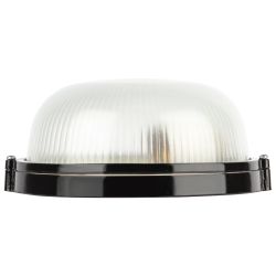 Светильник ЭРА НБП 03-60-001 Акватермо алюминий/стекло IP54 E27 max 60Вт D176 круглый черный термостойкий