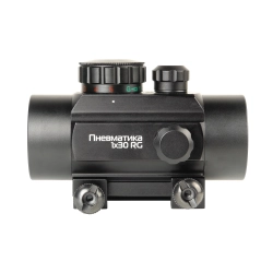 Прицел коллиматорный Veber Пневматика 1x30 RG, вид сверху с настройками