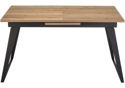 Стол Кхал 140(180)х80х78 галифакс графит / натуральный
