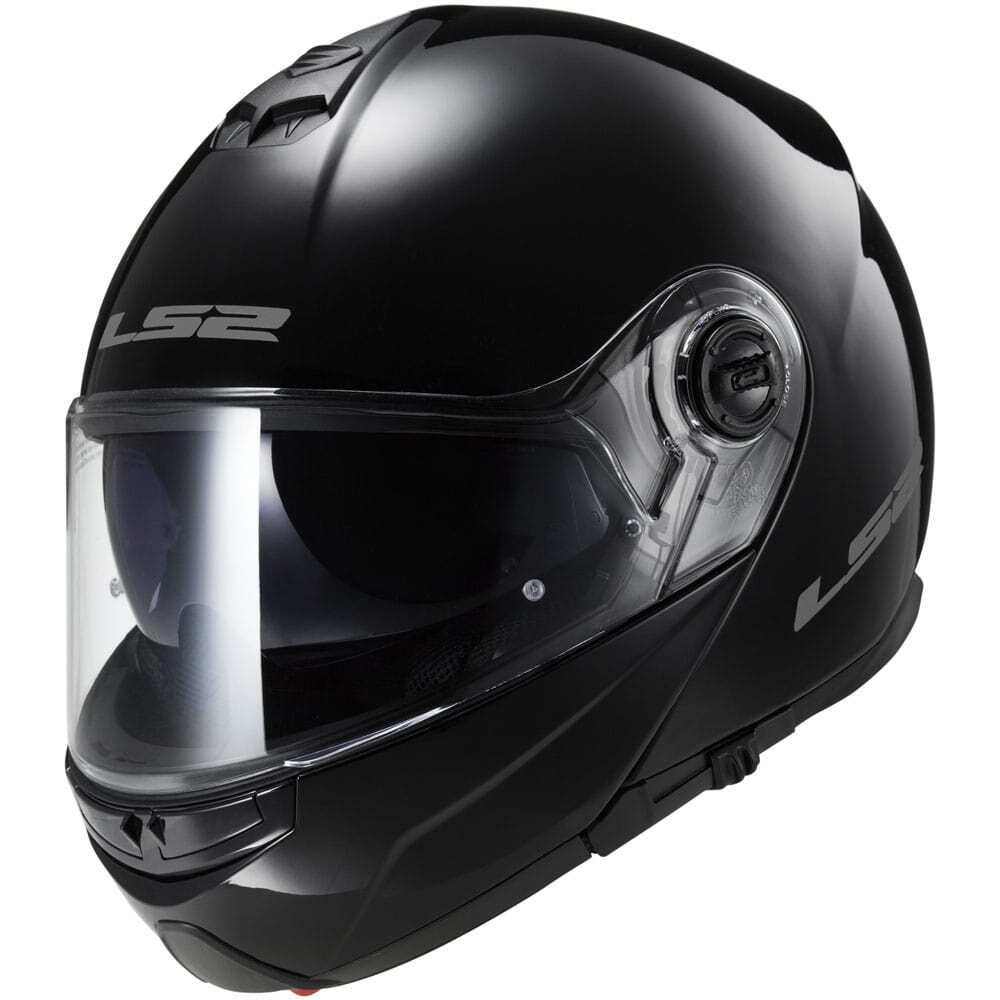 LS2 Шлем модуляр для мотоцикла черный FF325 STROBE SNOW Solid зимний
