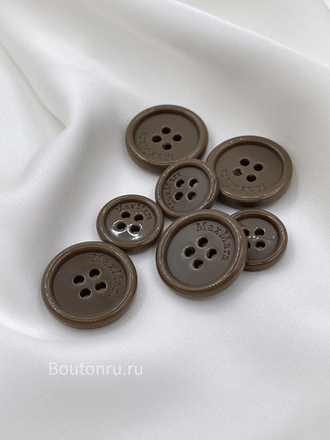 Пуговицы МаксМ на прокол коричневые