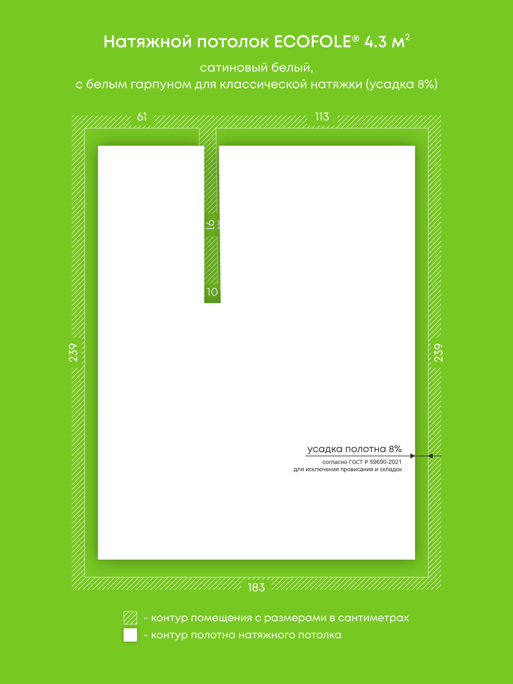 Натяжные потолки 4.3 м2, 6.8 м2, 6.7 м2