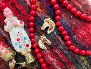 Подвеска "Лошадь" со стразами, 29мм