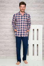 Мужская пижама Gracjan с клетчатым верхом (Размер: M) (Цвет: серый)