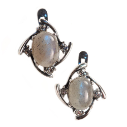 Серьги "Пиквик" лабрадор, циркон