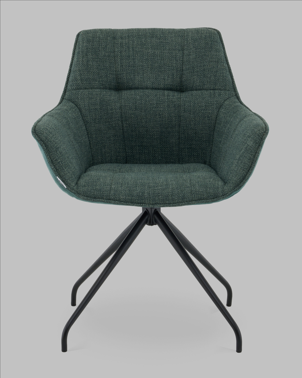 Кресло вращающееся Кимберли рогожка/замша зеленый