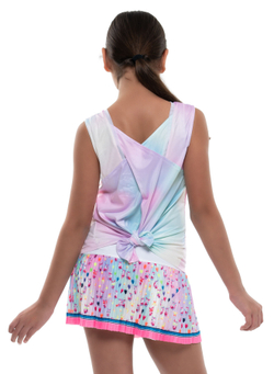 Футболка для девочки Lucky in Love Novelty Print Animoji Love Tie Back Tank Girls - Multikolor