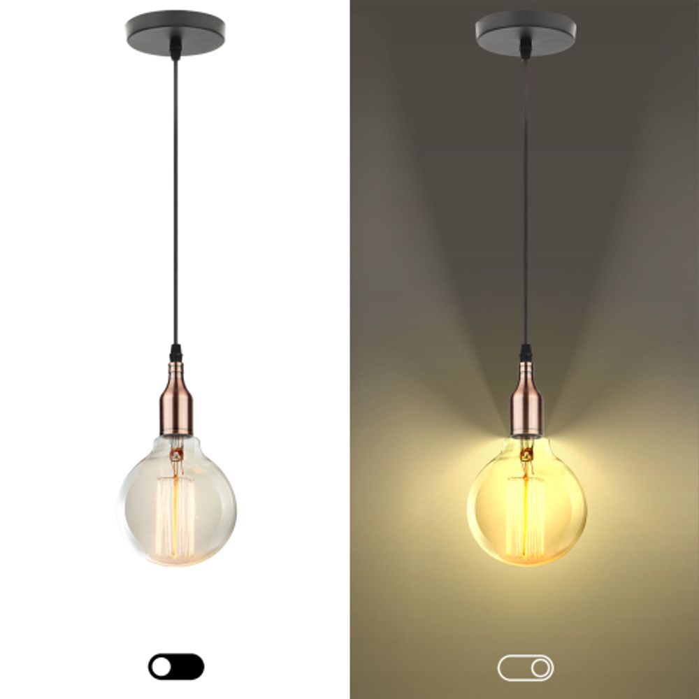 PL13 E27 - 6 RC Подсветка ЭРА Накладной, цоколь Е27, провод 1 м, цвет медь | Подвесные светильники