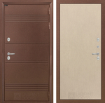 Дверь с терморазрывом входная Лабиринт Термо Лайт 05 Венге светлый
