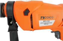 Ударная дрель СОЮЗ ДУС-2190, 900 Вт, без аккумулятора синий