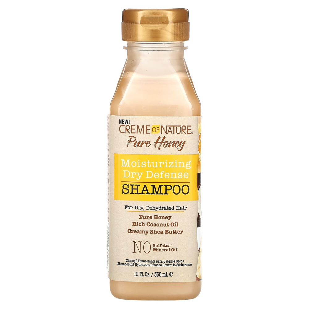 Creme Of Nature, Pure Honey, увлажняющий шампунь для защиты от сухости, для сухих и обезвоженных волос, 355 мл (12 жидк. унц.)