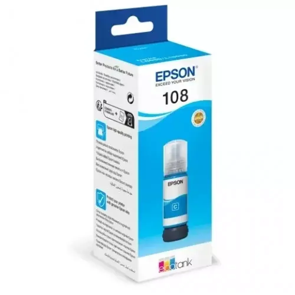 Картридж Epson C13T09C24A 108 EcoTank ink Cyan