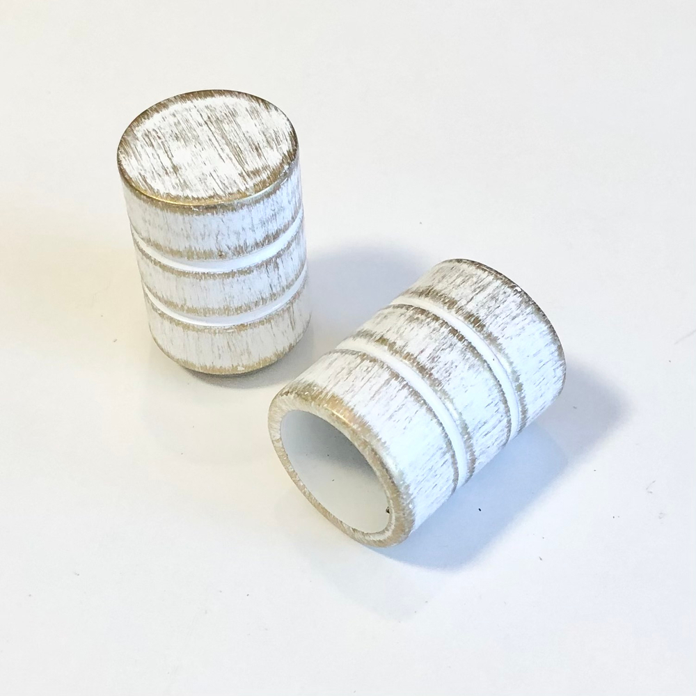 Карниз кованый для штор Ост Цилиндр II d 25/16 двухрядный, цвет белое золото