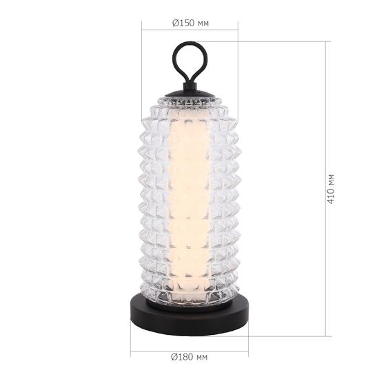 SL6144.404.01 Прикроватная лампа ST-Luce черный/прозрачный LED 1*12W 4000K SAGUARO