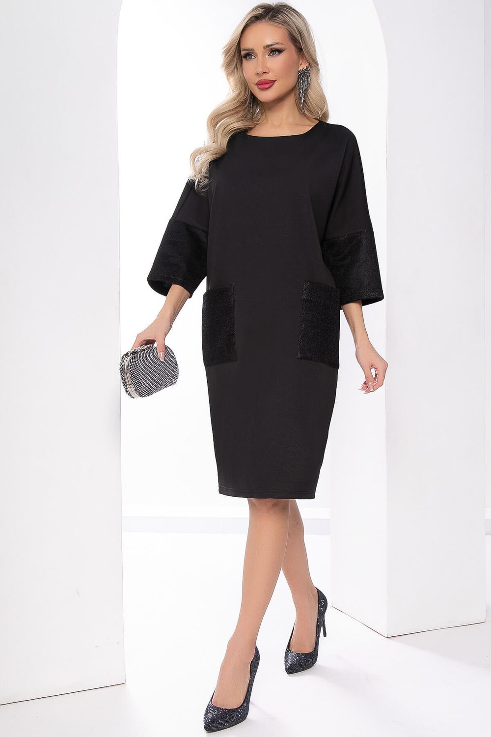 Платье "Кайла" (блэк) П8075 LT Collection