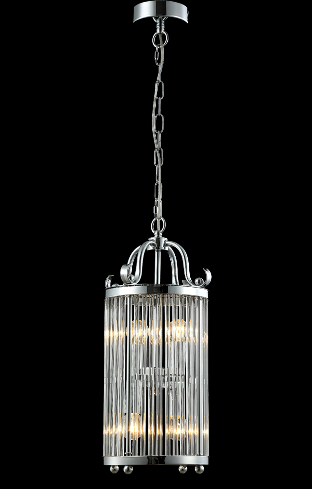 Светильник подвесной Crystal Lux TADEO SP4 D200 CHROME/TRANSPARENTE