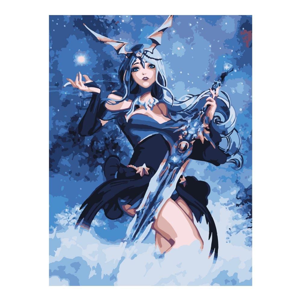 Картина по номерам на картоне 28,5*38см. "Воительница" (Lori)