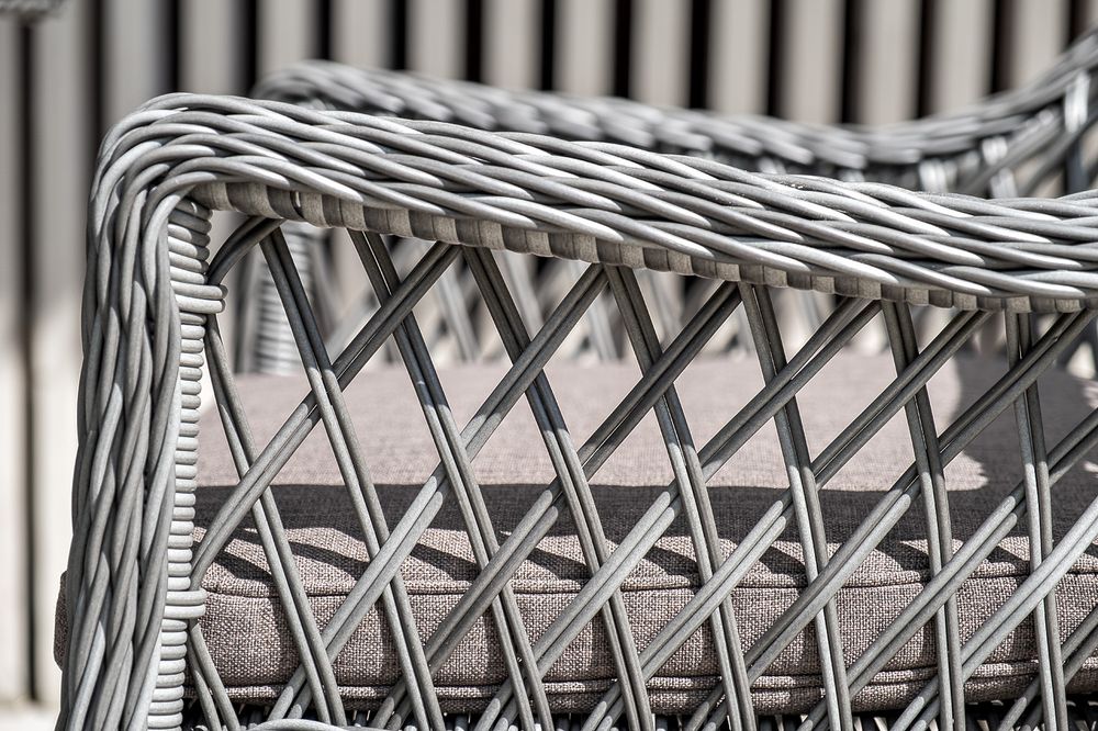 "Латте" плетеное кресло из искусственного ротанга, цвет графит