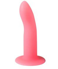 Розовый, светящийся в темноте стимулятор Light Keeper - 13,3 см.