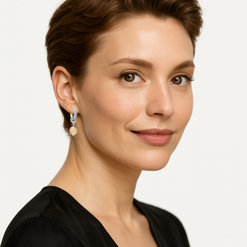 Серьги с высокосортным бразильским цитрином