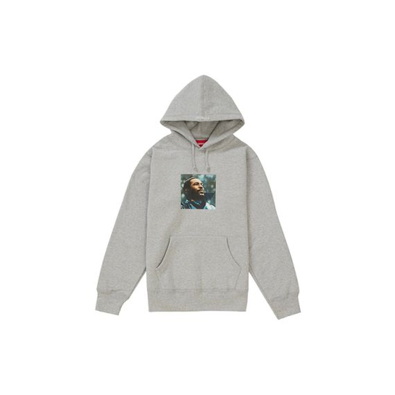 Supreme FW18 Marvin Gaye Hooded Sweatshirt Heather Grey