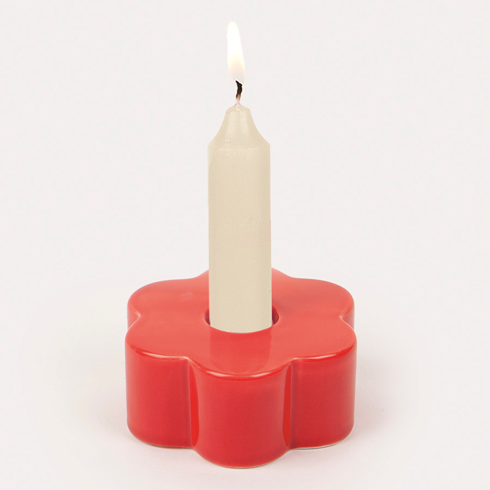 Подсвечник daisy, D8 см, красный