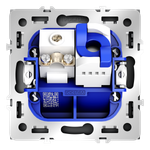 Розетка телевизионная встраиваемая VOLTUM S70 TV+RJ45 кат. 6, (графит)