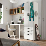 Шкаф - SMÅSTAD / SMАSTAD  IKEA /СМОСТАД  ИКЕА, 60x42x181 см, белый/серый