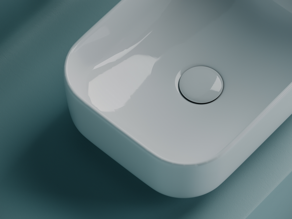 Умывальник чаша накладная прямоугольная Element 400x305x140мм