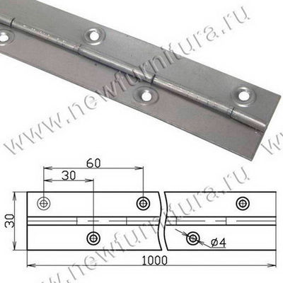 Петля рояльная  1000 б\п (4470)