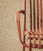 Уличный стул Isabellini из пластика терракотового цвета