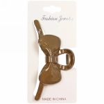 Заколка-краб для волос на блистере «Magic Gloss», бантик, микс 6 цветов, 11см