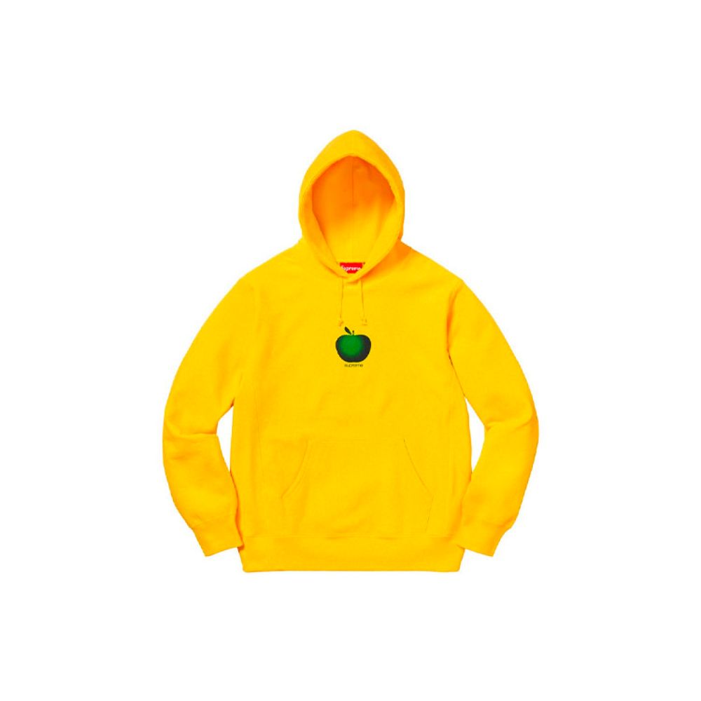 Supreme SS19 Apple Hooded Sweatshirt Yellow logo