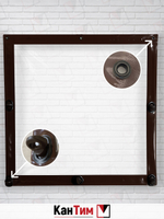 Мягкое ПВХ-окно 700 мкм | Коричневый окантовка | Чёрный люверсы |  Поворотная скоба | Ширина: 230 см Высота: 80-350 см