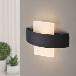 Декоративная подсветка светодиодная ЭРА WL7 WH+BK 6Вт IP54 белый/черный | Настенная подсветка
