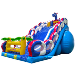 Коммерческий надувной батут-горка "Дракон" 18*8*13 м