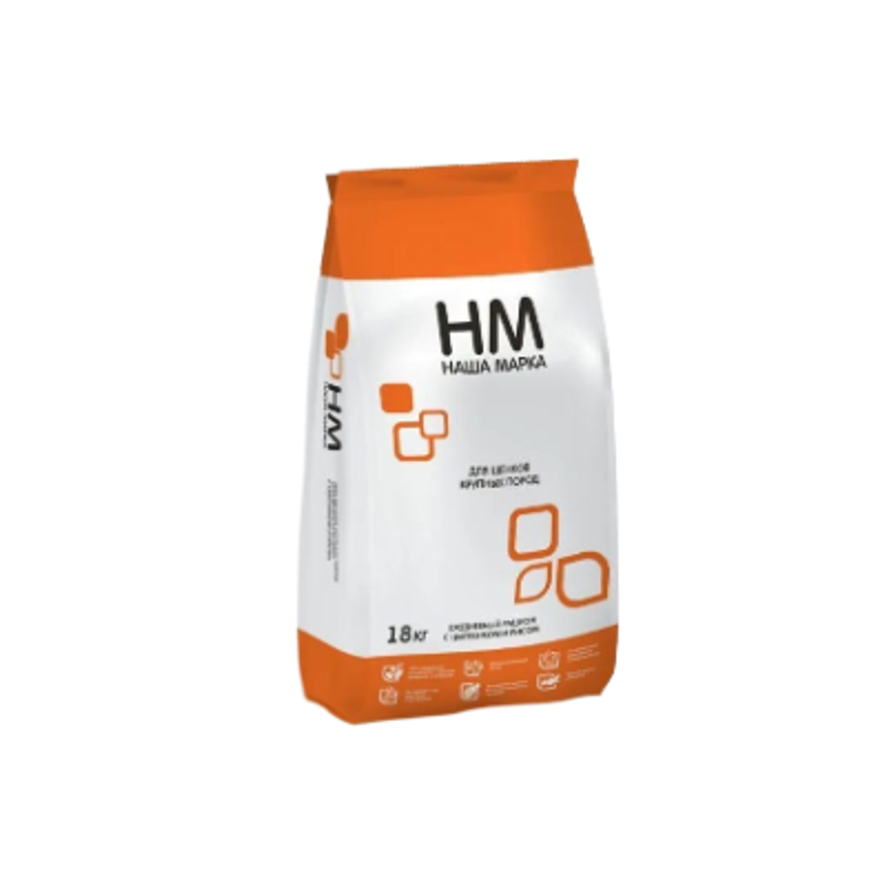 Корм для собак сухой Наша Марка, для щенков крупных пород, с цыпленком и рисом, 18 кг