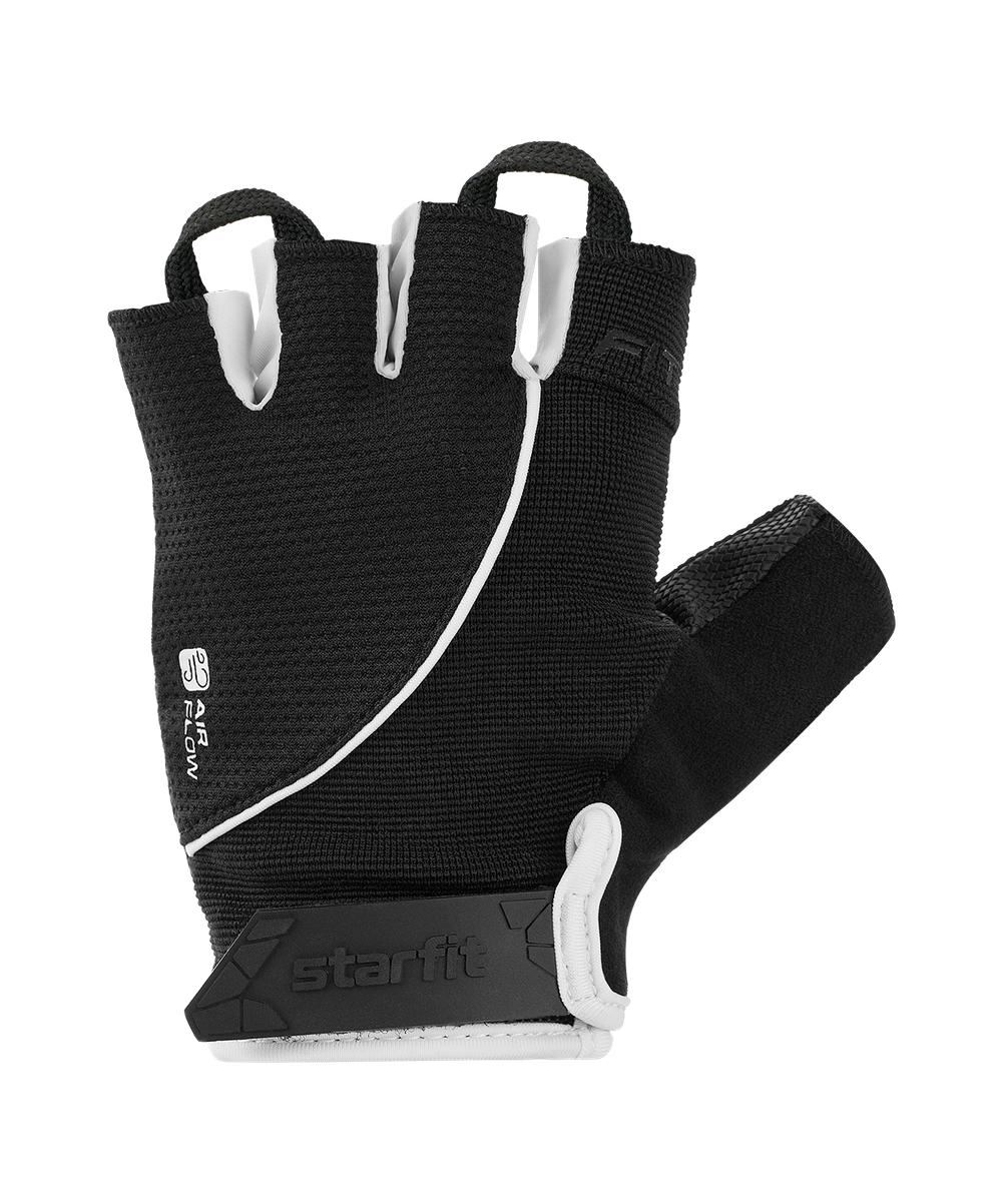 Перчатки для фитнеса STARFIT WG-202, черный/белый