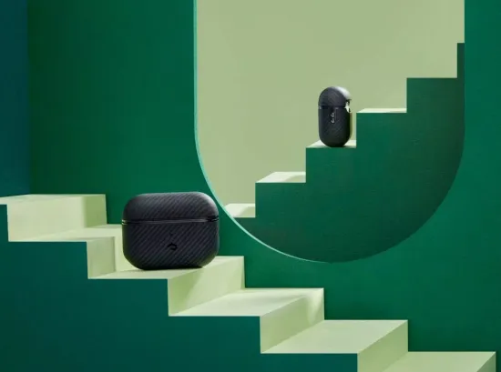 Описание Чехол PITAKA MagEZ Case для AirPods Pro 2 черно-серый кевлар