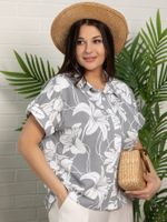 Блуза Флорал (серая) Б15584-20М LT Collection